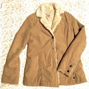 *Vintage* Abercrombie and Fitch Velvet Faux Fur Lined Jacket